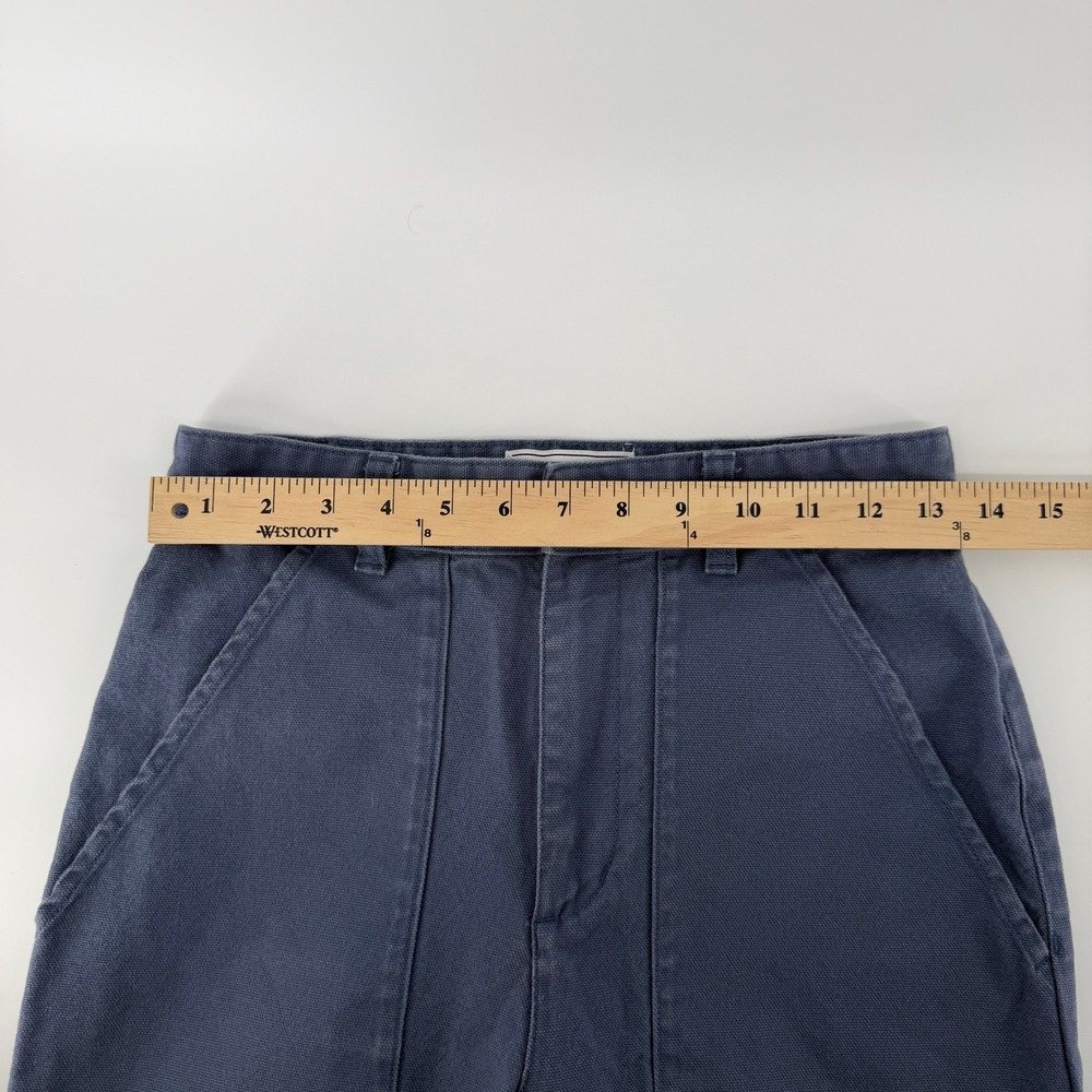 Stoic Canvas Utility Pants Womens 4 Slate Blue High Rise Straight Leg Workwear - Picture 7 of 14